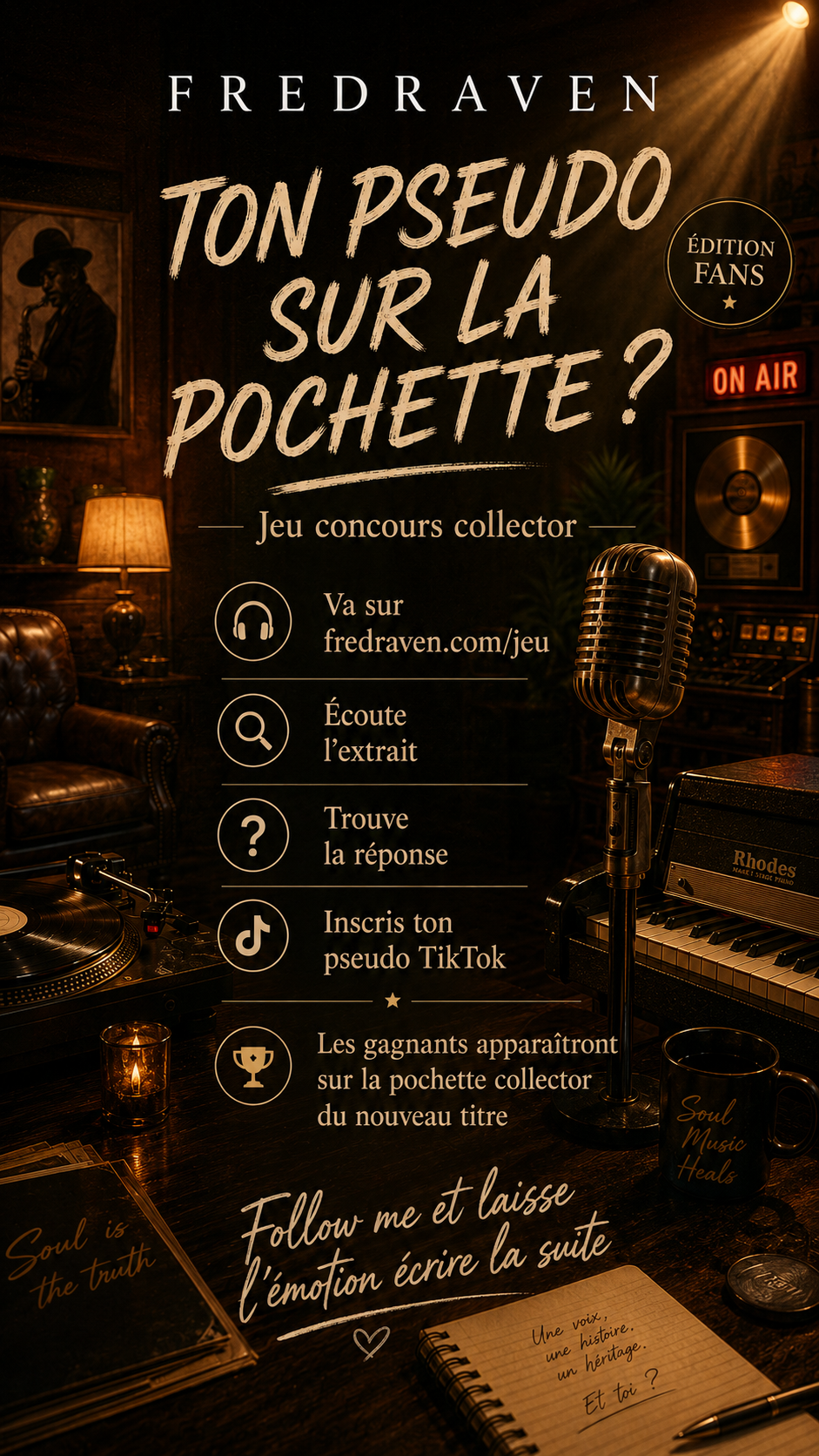 Visuel vertical TikTok du jeu FredRaven